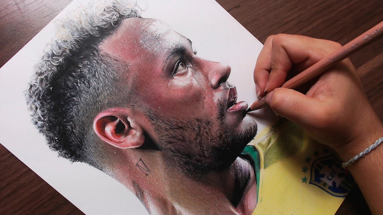 Desenhando o Neymar - Seleção Brasileira (PSG)