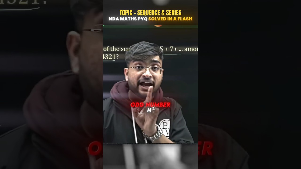 NDA Maths Short Trick ✅ Sequence and Series PYQ | NDA Preparation | NDA 2026 #nda #dw #upsc #shorts