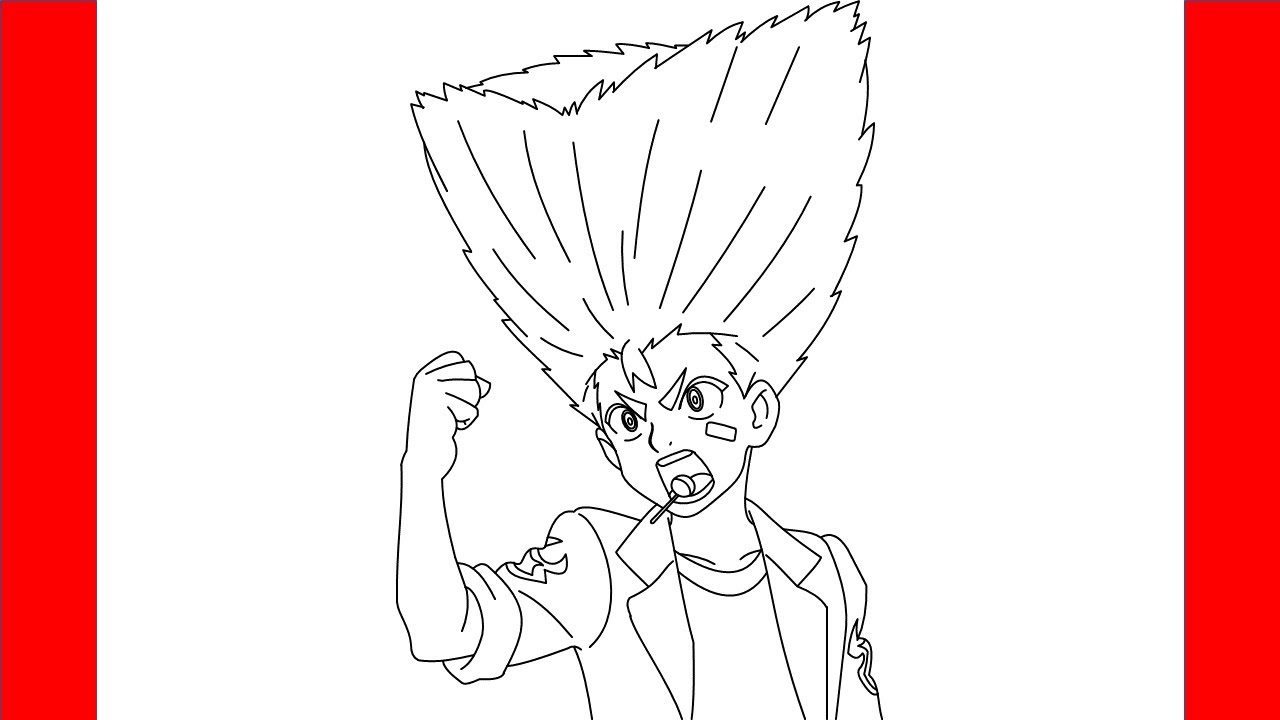 How To Draw Ranjiro Kiyama From Beyblade - Step By Step Drawing
