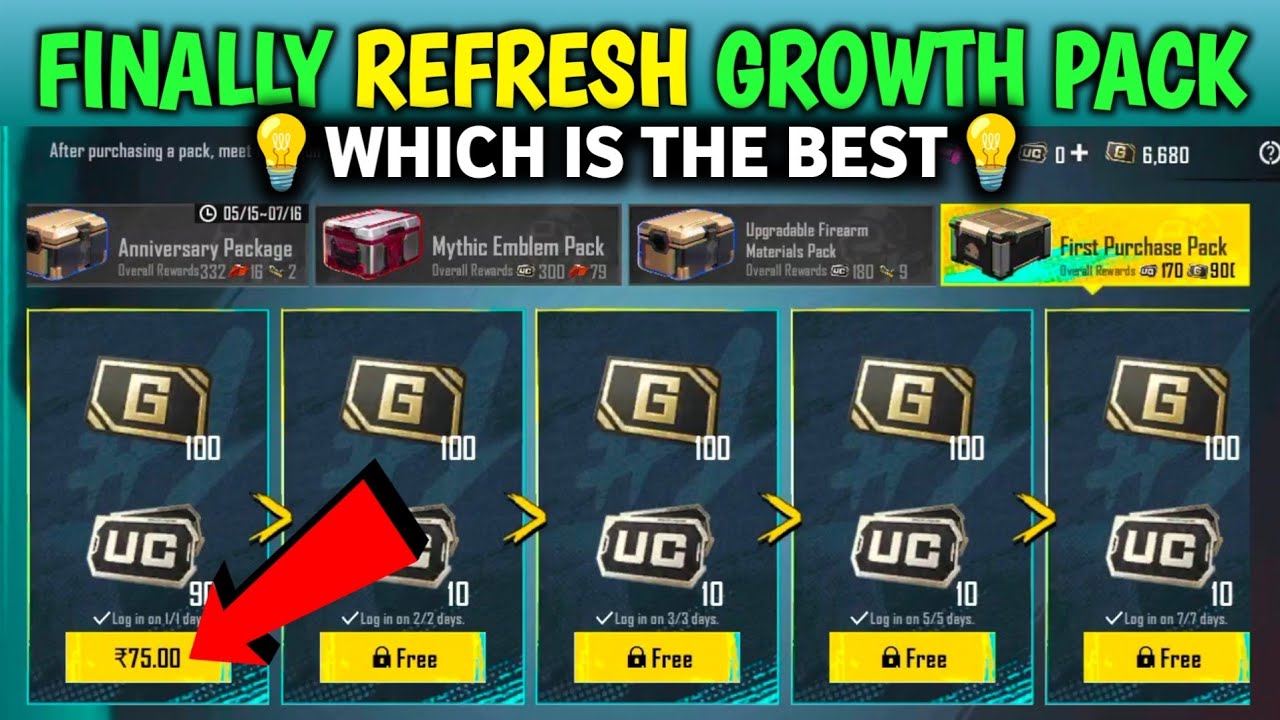 Growth Pack Refresh BGMI 3.8 Update | Which is Best Growth Pack | New Growth Pack in BGMI