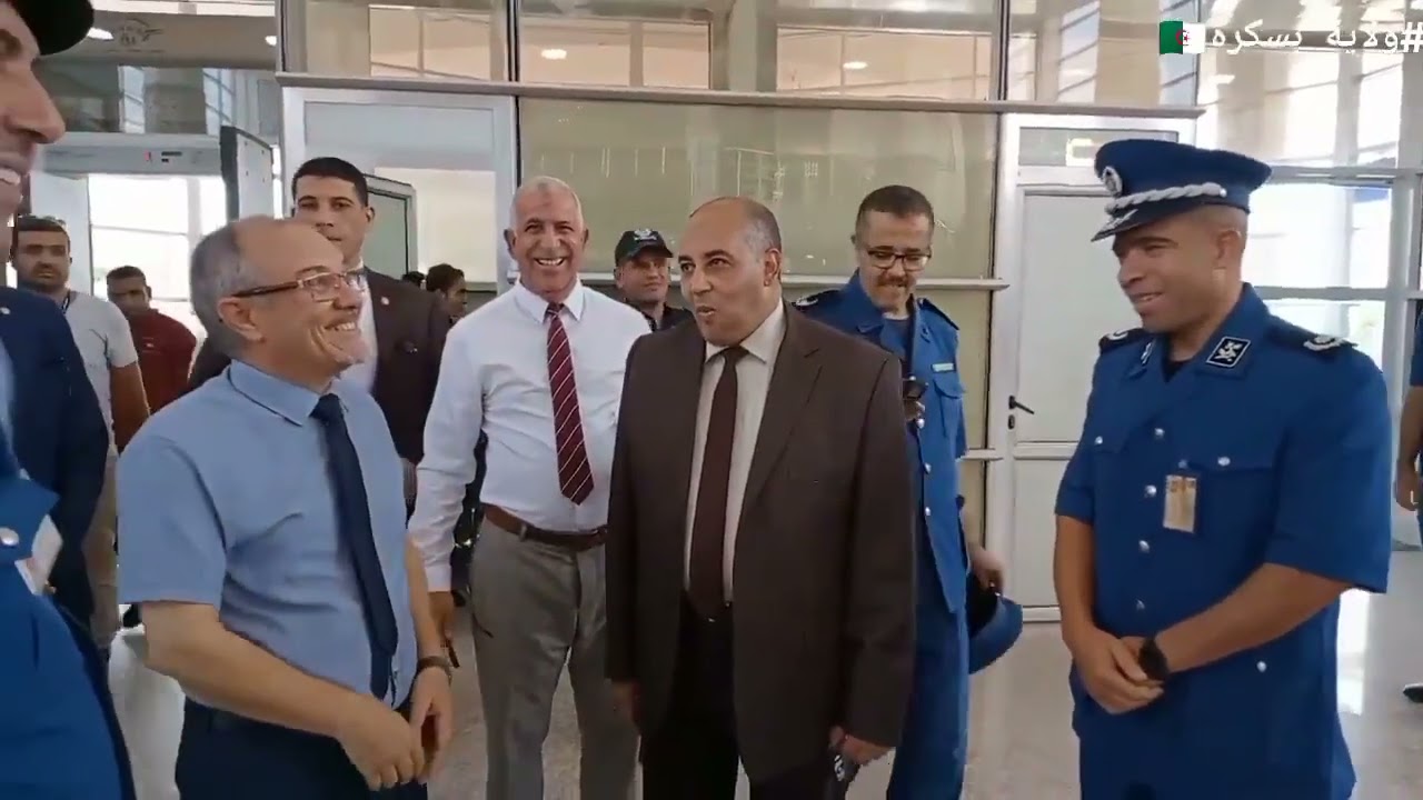 والي ولاية بسكرة السيد لخضر سداس في زيارة ميدانية لمعاينة مطار محمد خيضر بسكرة