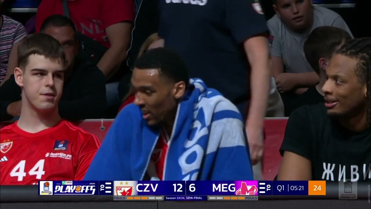 AdmiralBet ABA League 2023/24, SF Round 1 match: Crvena zvezda Meridianbet - Mega MIS (3.5.2024)