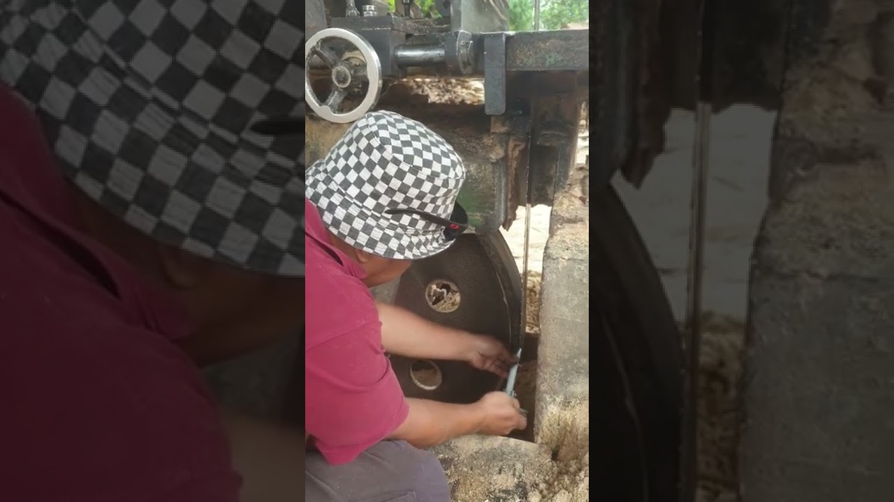 cara setel mesin bandsaw bagi pemula,gergaji pecah - pecah..