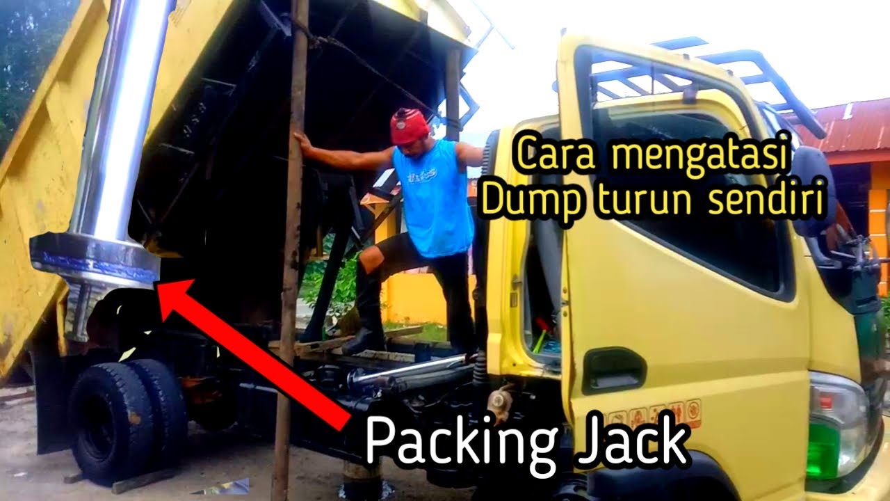 Cara Mengatasi Jack Dump Yang Sering Turun Sendiri Mobil Canter | Ganti Oli Seal Jack | Cara Cepat