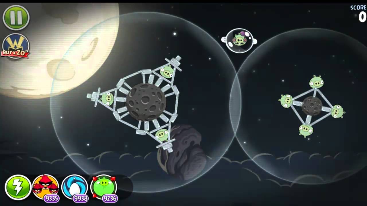 Angry Birds Space HD Pig Bang All Mirror levels