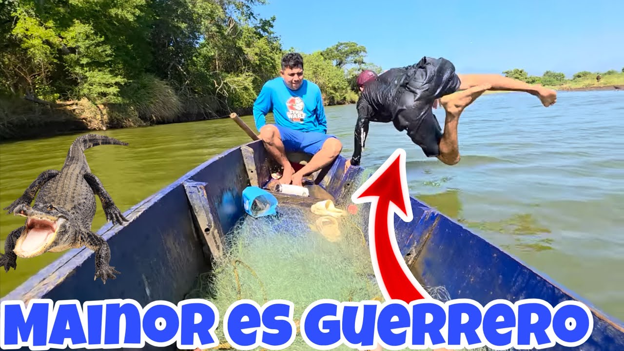 Mainor Sin Pensar😱Se Tiro Al Agua A sacar El Trasmallo Lleno de Pescado😳