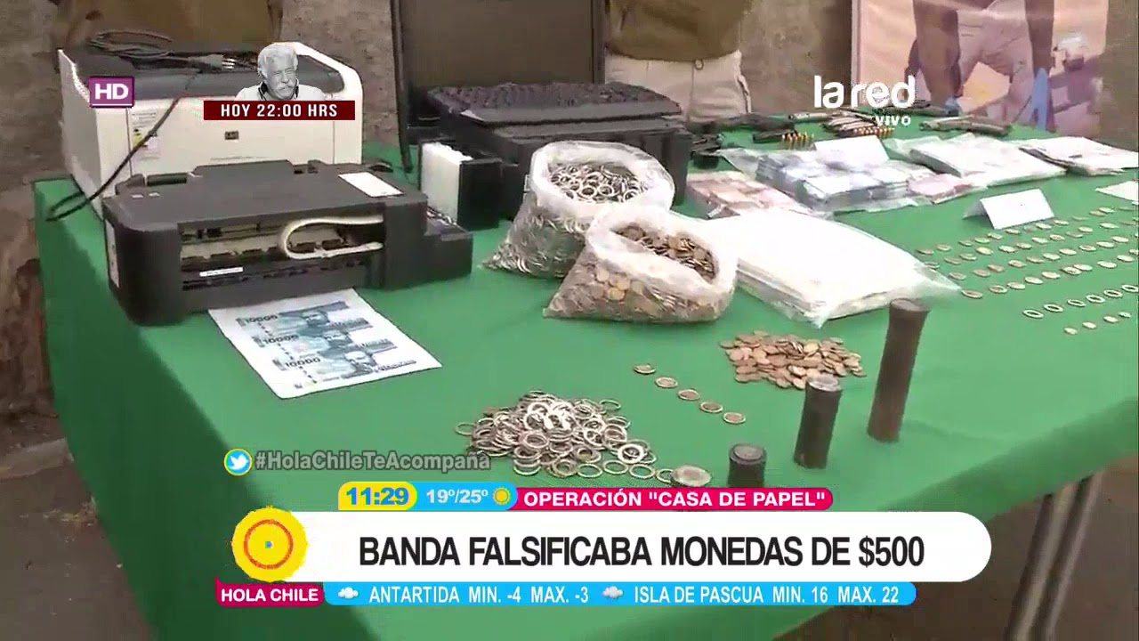 Desarticulan banda que falsificaba monedas de 500 pesos