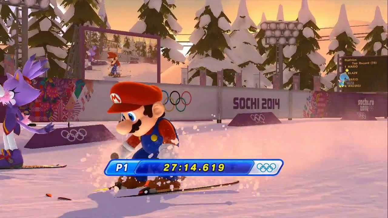 Mario & Sonic at the Sochi 2014 Olympic Winter Games - Biathlon Gold Medal