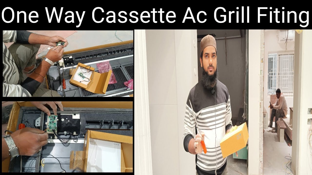 one Way Cassette Ac Grill Fiting #sarfaraz #tm #daikin #sarfaraz #stm #lg #cassette #viral