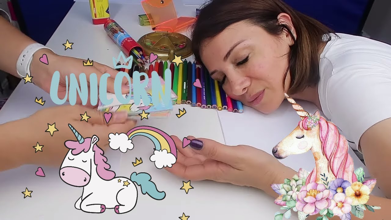 Çok Havalı Unicorn Çizerken Annem Uyudu Yunicorn Boyadık Boyama Challenge Bidünya Oyuncak 🦄