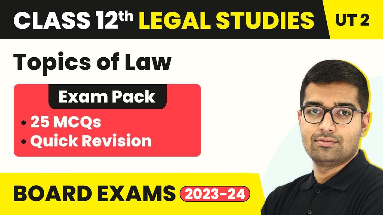 Class 12 Legal Studies MCQ (25 Solved) | Topics of Law Class 12 MCQs 2022-23