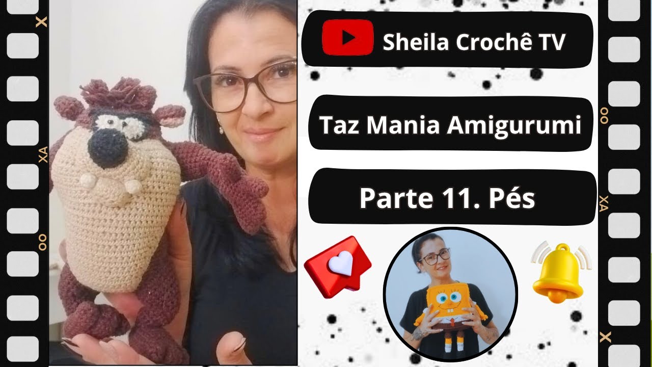 Taz Mania Amigurumi. Parte 11. Pés.