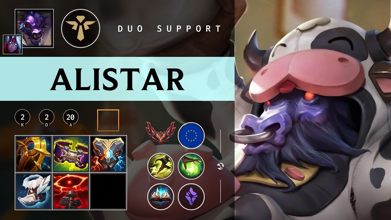Alistar Support vs Rakan - EUW Grandmaster Patch 26.02