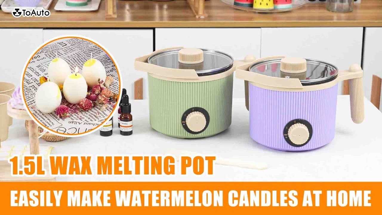 Candle Tutorial - Specialty Egg Candle - How to use ToAuto 1.5L Handheld Wax Melting Pot?