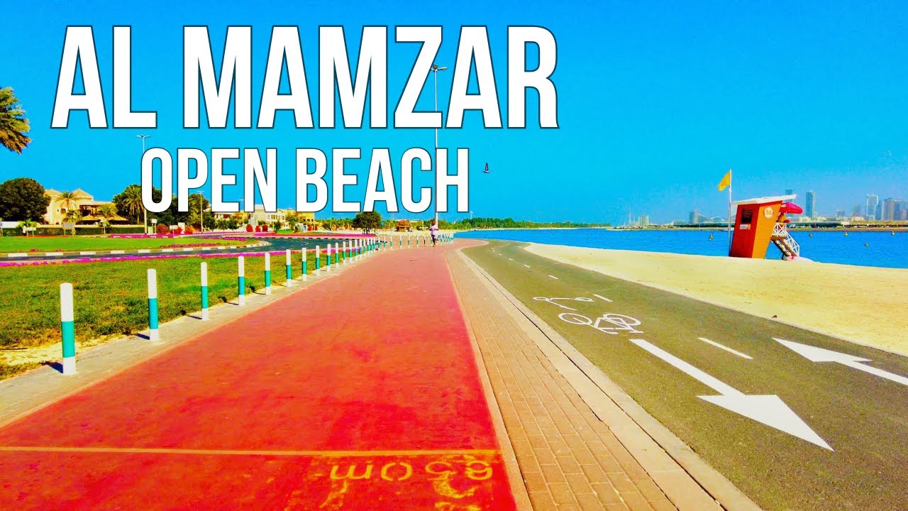 [4K] DUBAI AL MAMZAR BEACH | WALK AT AL MAMZAR OPEN BEACH DUBAI