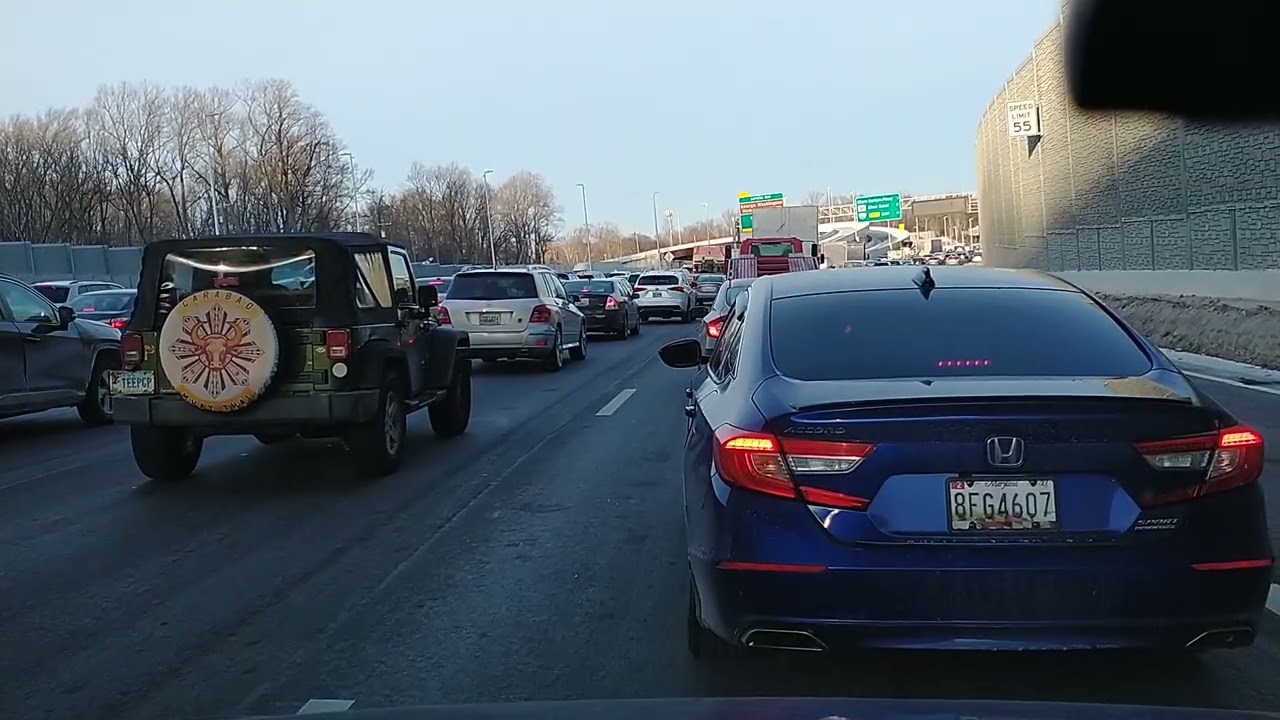 I-495 Toward Bethesda Afternoon Commute | Maryland Dashcam (No Narration)