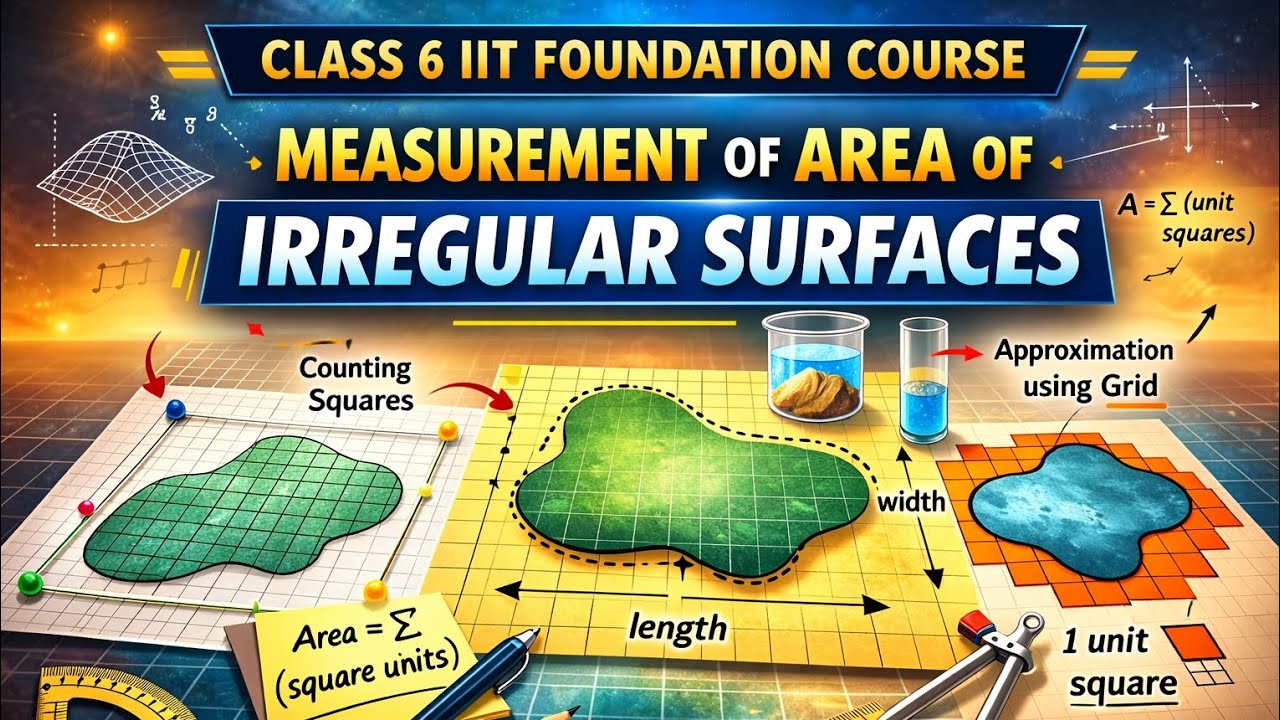 Measurement of Area of irregular surface, class-6