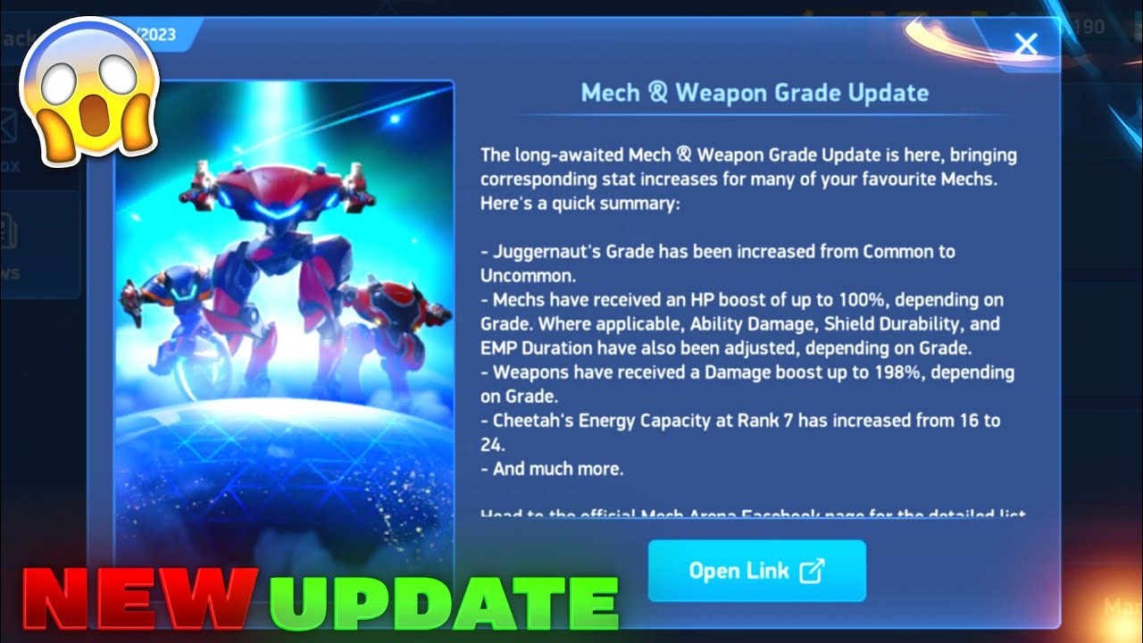 NEW MECH & WEAPON GRADE UPDATE 😱 [ FULL EXPLAINED ] || MECH ARENA ||