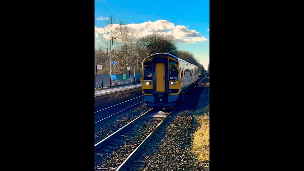 Northern Train Arriving At Littleborough, Rochdale 