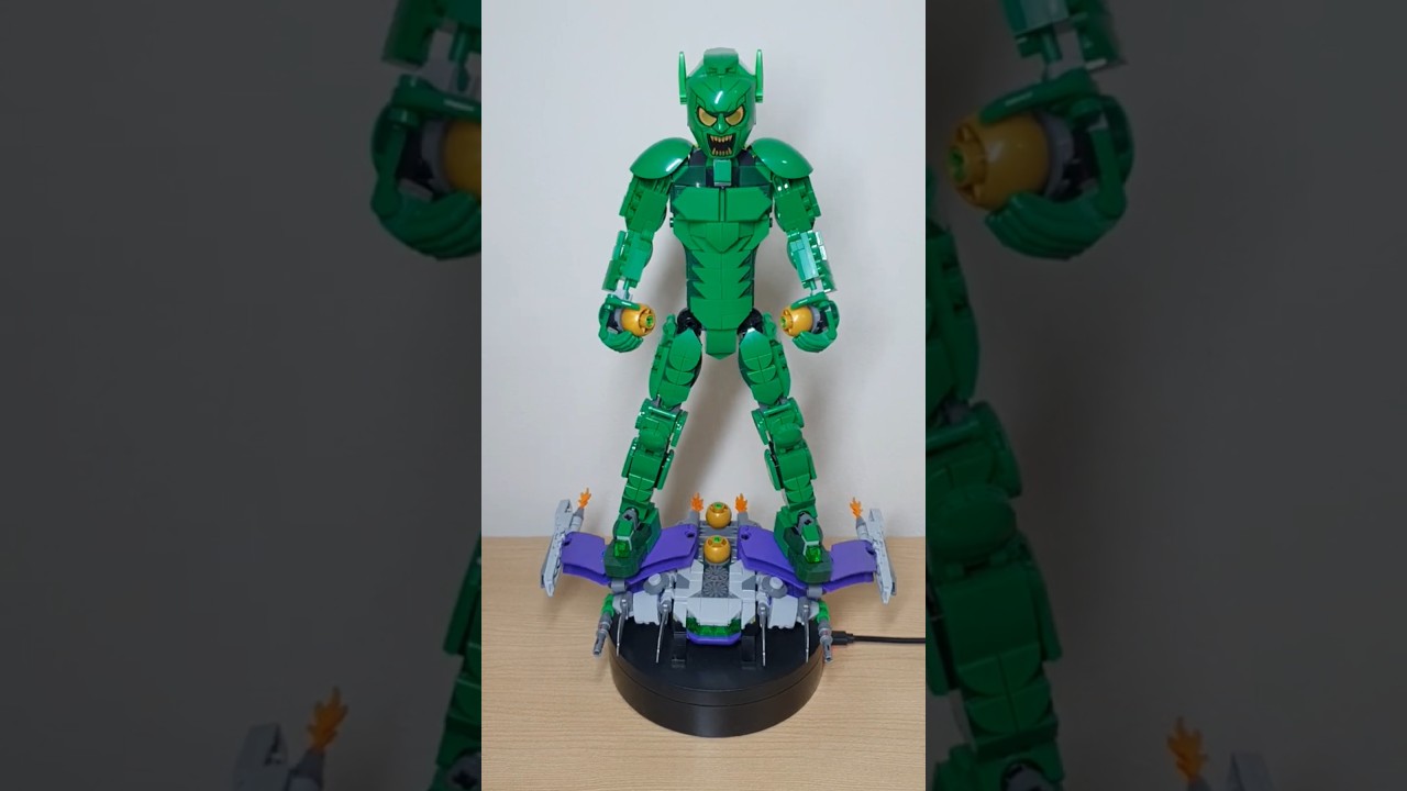 LEGO 76284 x 2 SET ALTERNATE BUILD GREEN GOBLIN HEIGHT 28 CM.