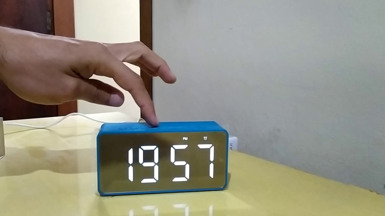 Configuração Básica do Rádio Relógio Despertador com Tela Espelhada BT506F com Rádio FM  Flix Mobile
