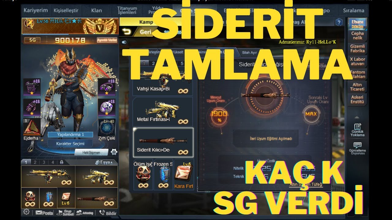 Battle Teams Siderit Tamlama - Tüm uyumları bastık