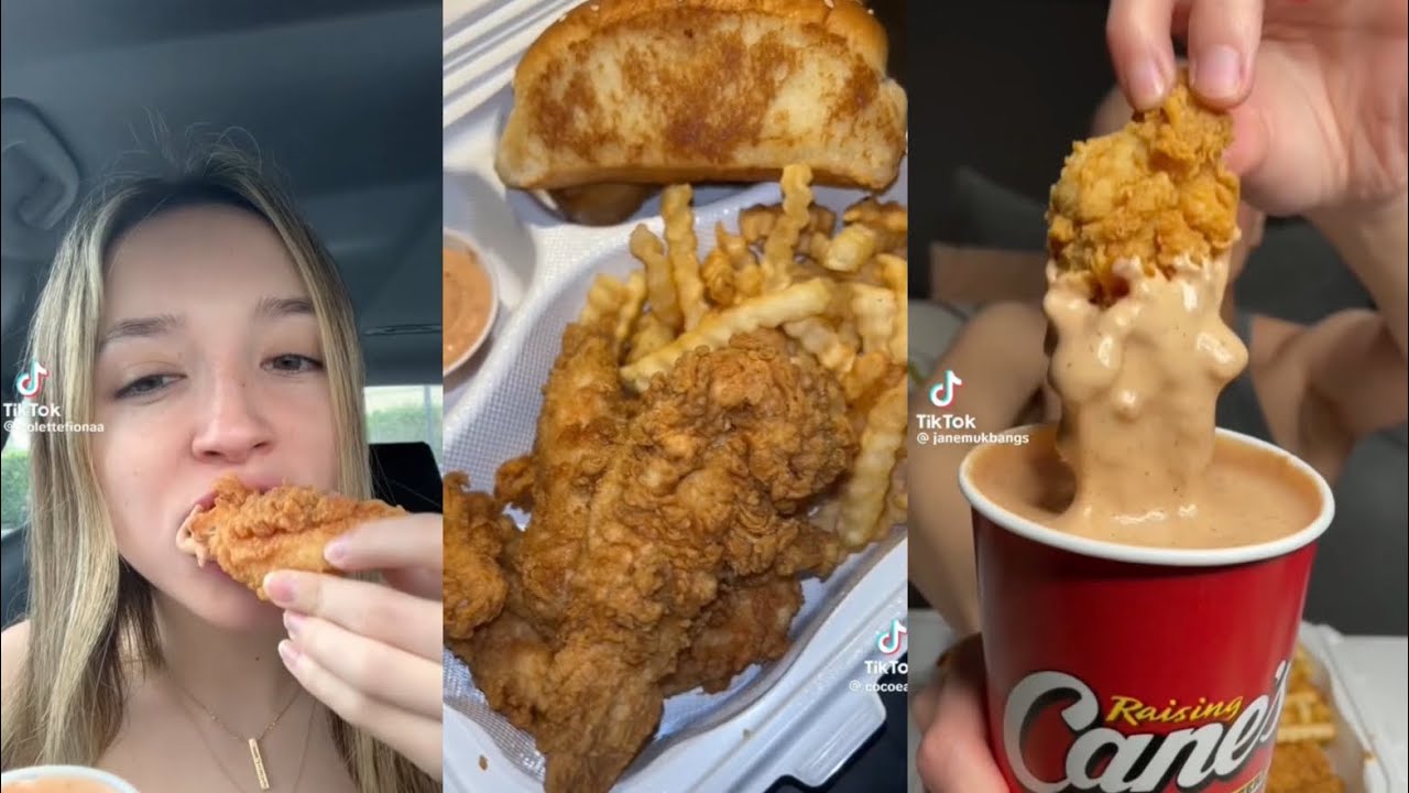 Raising Canes TikTok ASMR Compilation No Talking