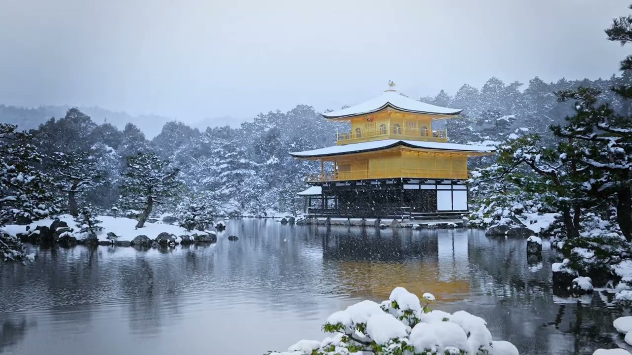 ⛄Cozy Winter Vibes ❄️ Relaxing Rain Sounds For Meditation, Work, Study & Sleep [ 4k ]