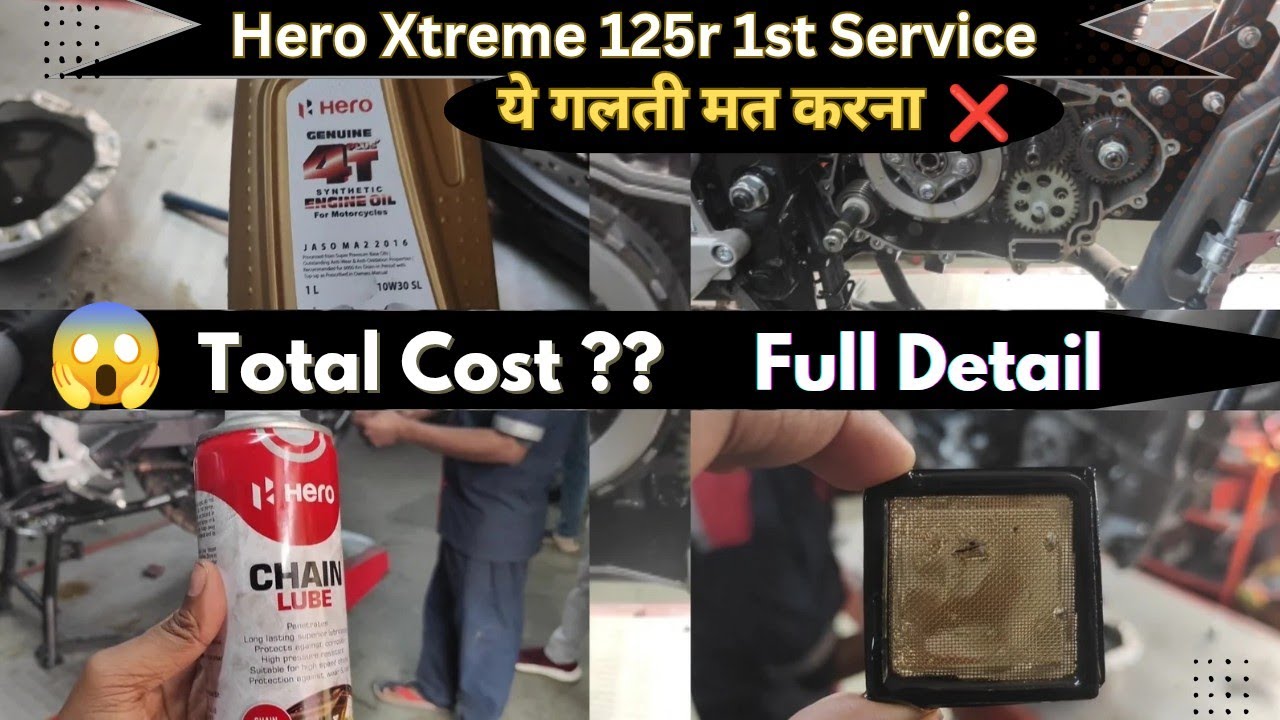 Finally Hero Xtreme 125r 1st Servicing Cost With Bill || Important Things While Service Any Bike