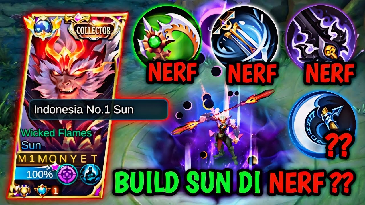 UPDATE TERBARU BUILD ATTACK SPEED DI NERF SEMUA ❗ | APAKAH MASIH BISA DI PAKAI SUN | MOBILE LEGENDS