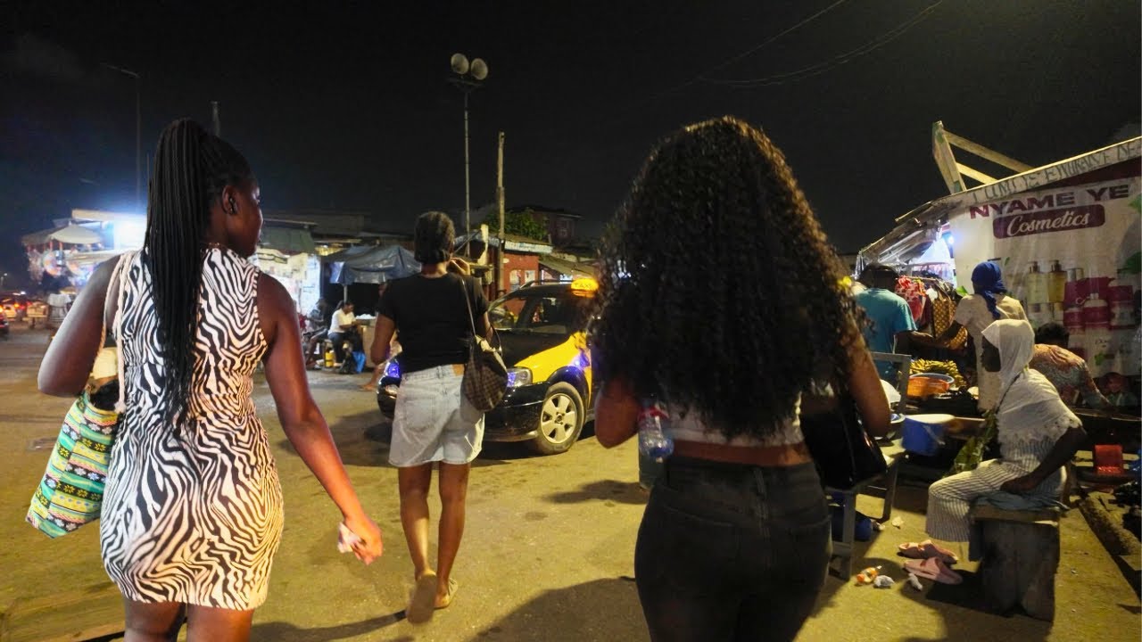 African Girls Lighting Up Takoradi Nightlife — No Cuts, No Filters