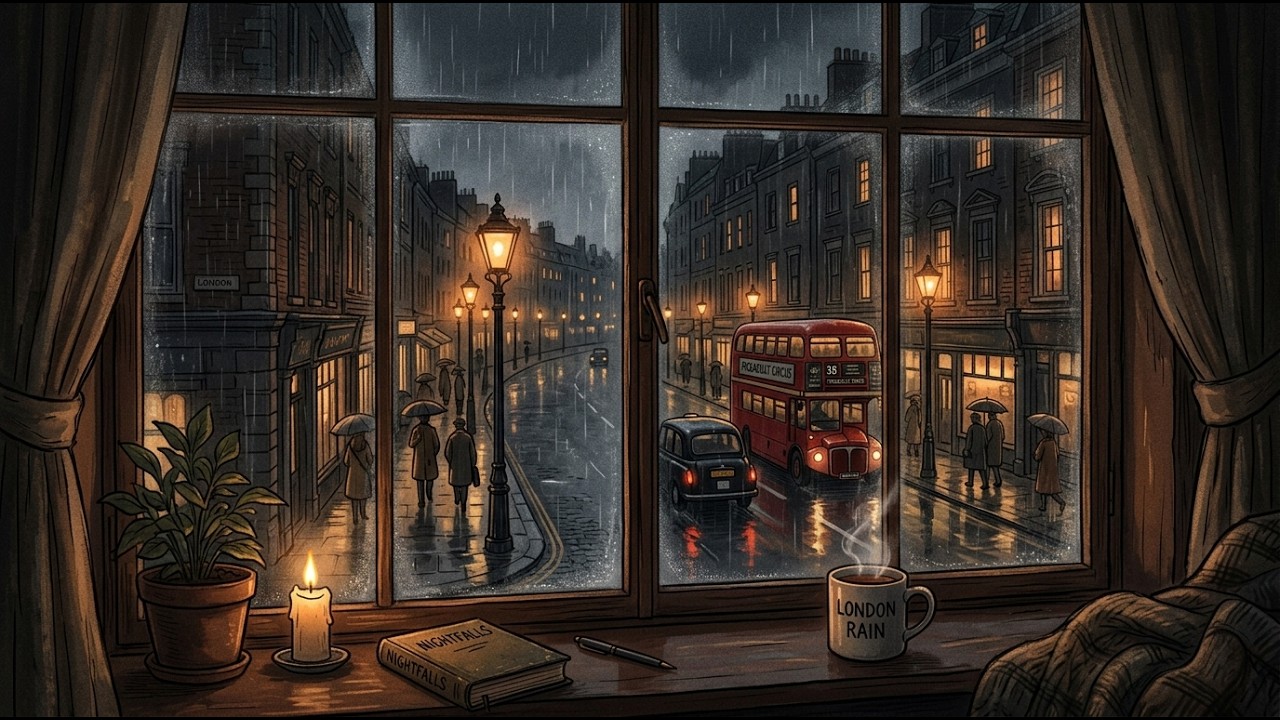 Heavy London Rain Sounds & Chillstep - Deep Work Audio for ADHD Focus