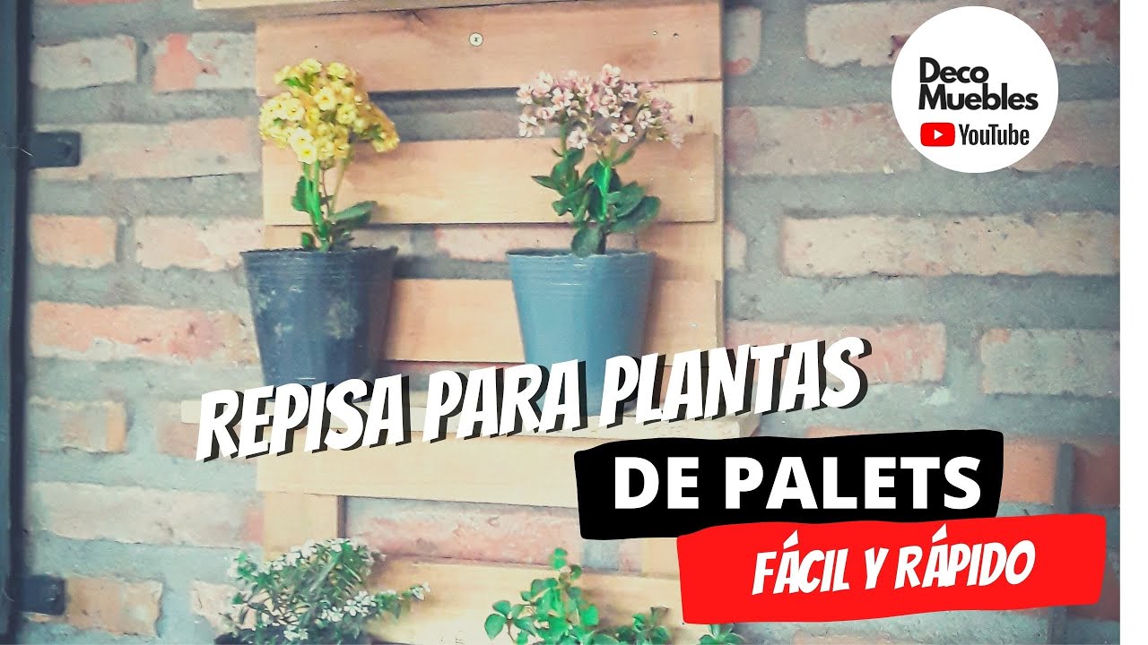 Fácil y Rápido - COMO HACER REPISA PARA PLANTAS DE PALETS - DECO MUEBLES