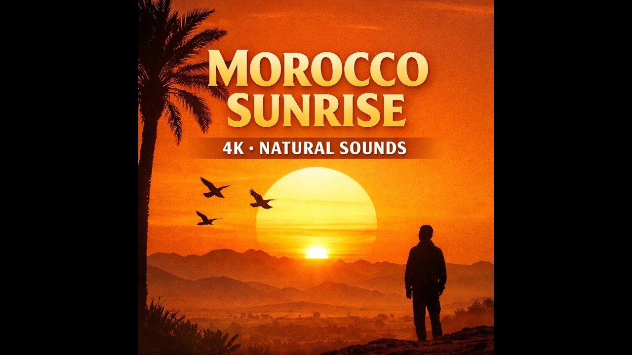 Morocco Sunrise in Ouarzazate 🇲🇦 | Peaceful Desert Morning (4K)