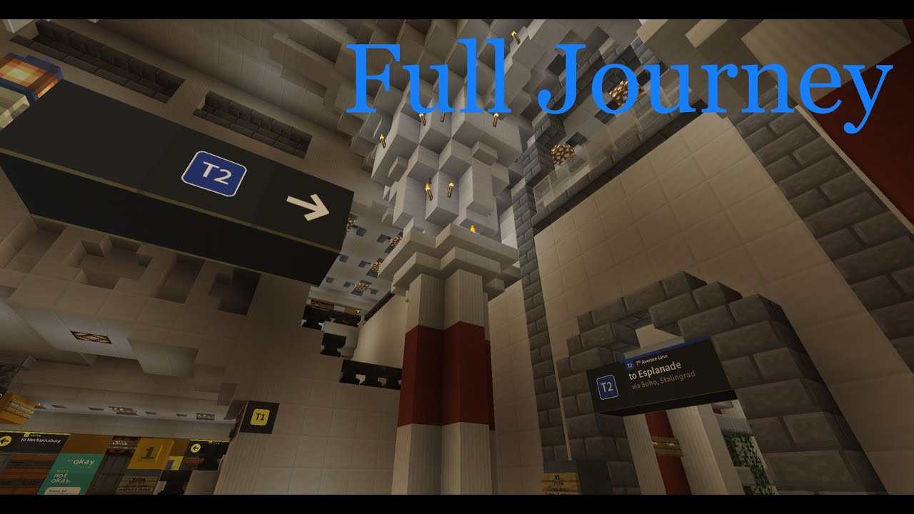 Minecraft Wolvhaven Metro Line 2 Full Journey from City Hall to Esplanade