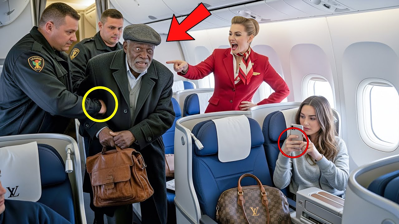 Airline Security Escorts Elderly Black Man Off the Plane — CEO Boards Right After and Freezes All...