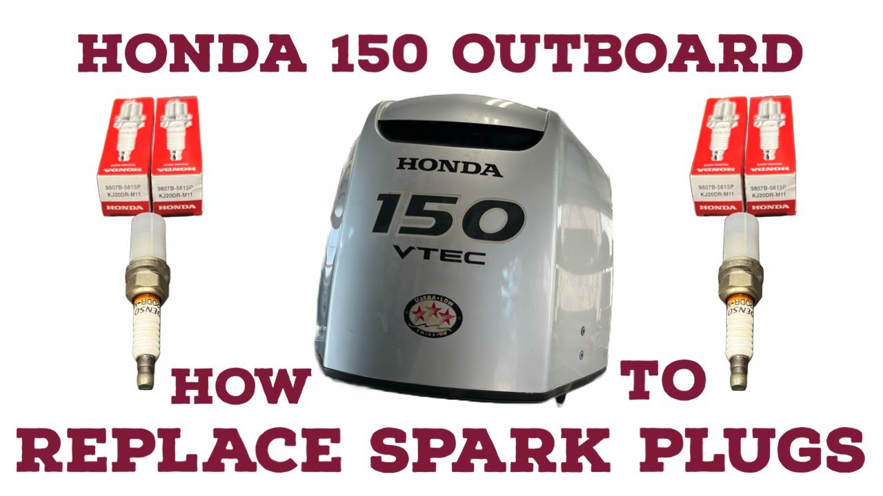 DIY Changing Spark plugs on a Honda 150 outboard and the fuel filter while your at it