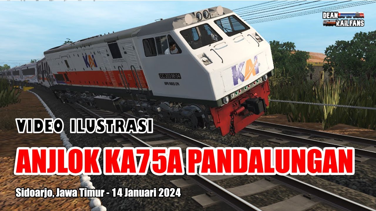 ANJLOK KA 75A PANDALUNGAN di SIDOARJO 14 JANUARI 2024 ‼️  | Train Simulator