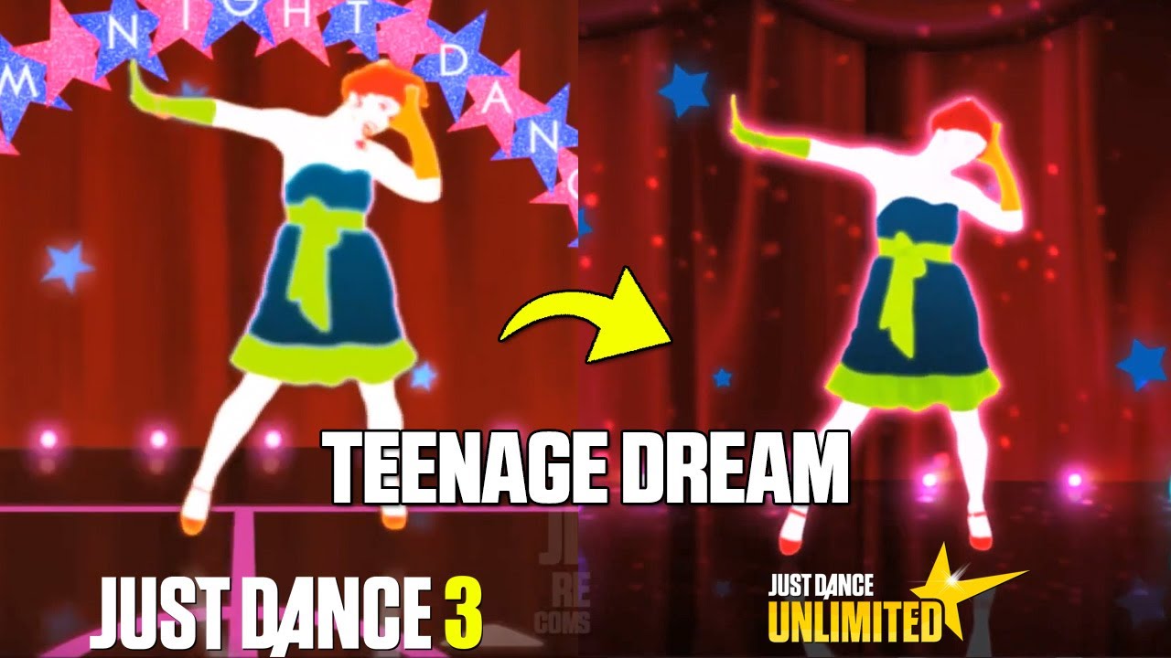 JUST DANCE COMPARISON - TEENAGE DREAM | JD3 x JDU
