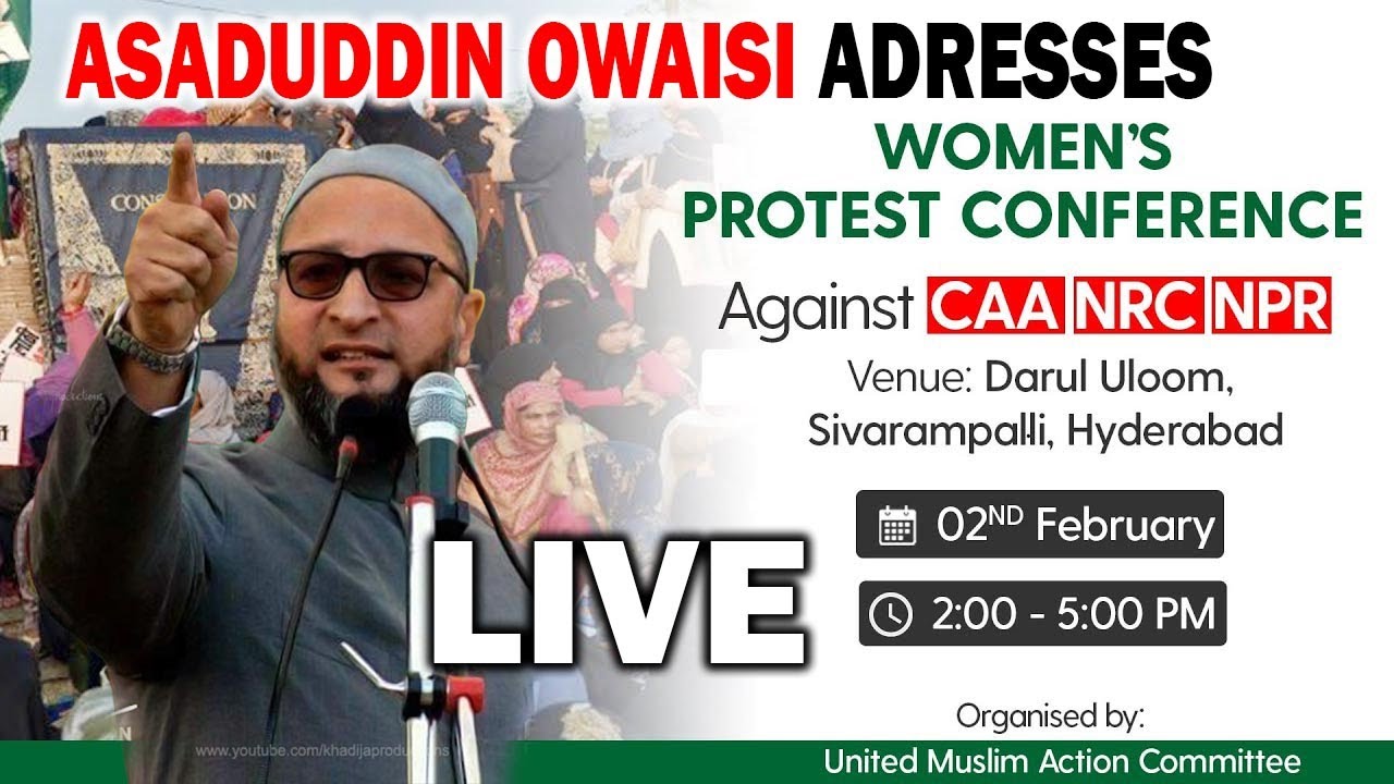 LIVE: Asaduddin Owaisi adresses at Women's Protest Conference against CAA, NRC and NPR | BBN NEWS
