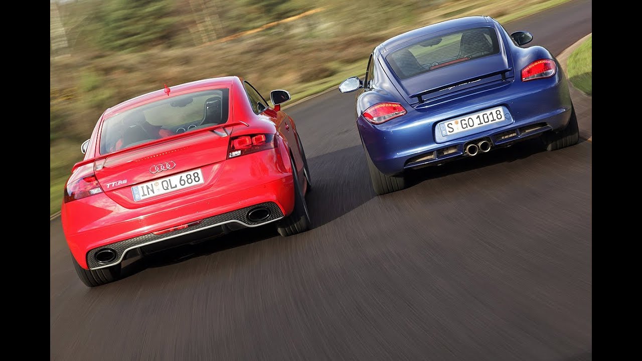 Audi TT RS gegen Porsche Cayman S - Audi jagt Porsches Krokodil