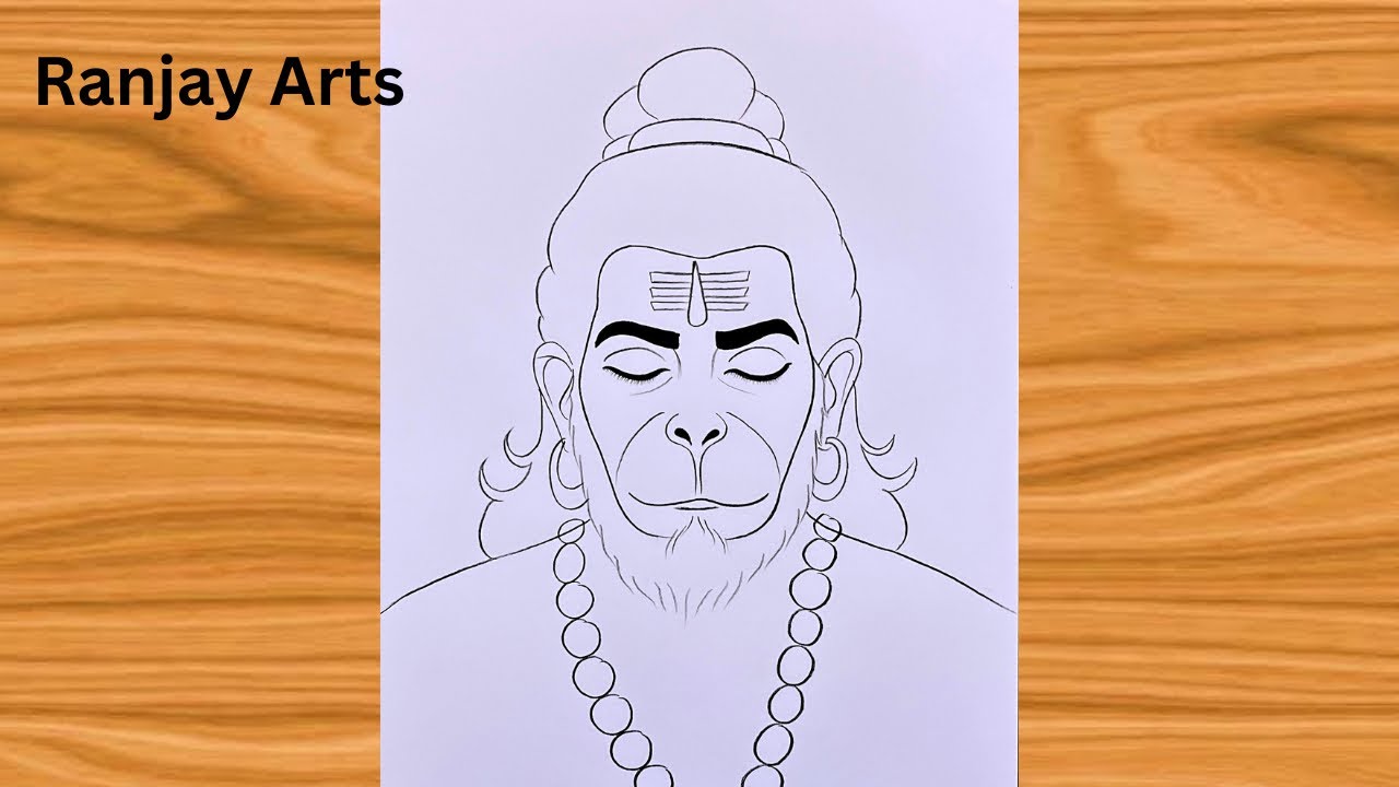 Hanuman Drawing Easy | Bajrangbali Drawing Step by Step Tutorial | Chitra 