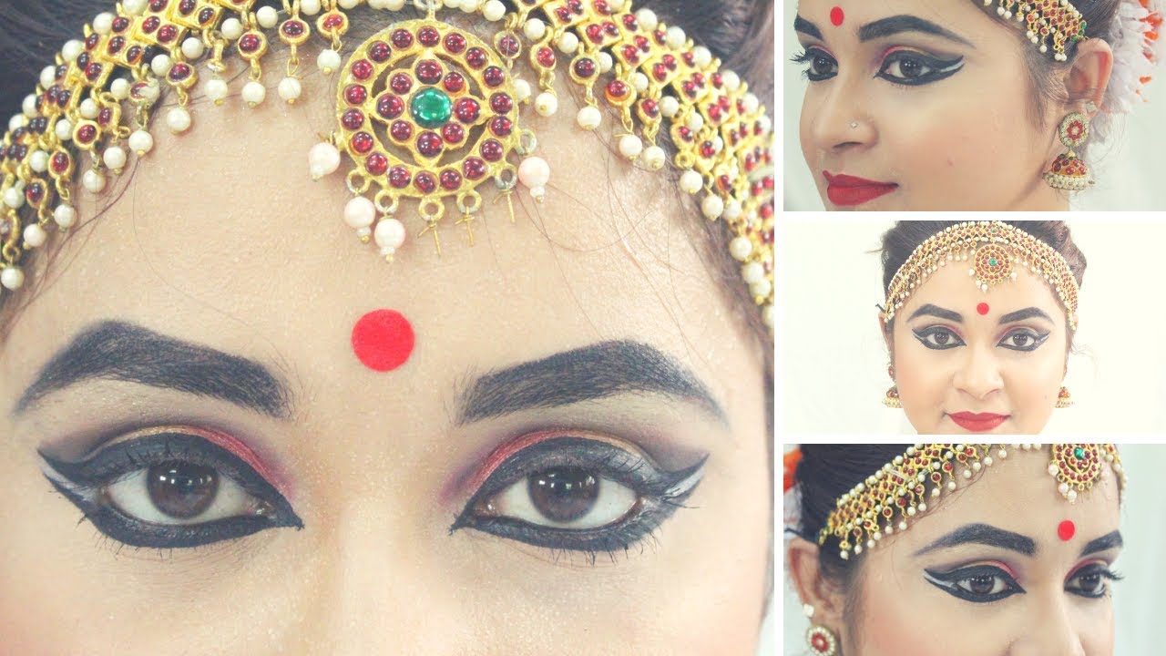 Double winged Eye Makeup Tutorial for Classical Dancers |with English subtitles |Antara Bhadra