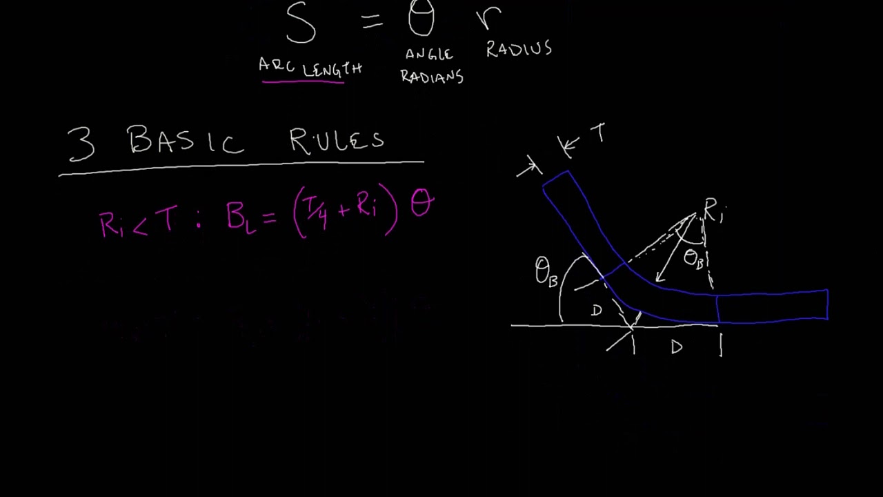 Sheet Metal - Bend Length Calculation