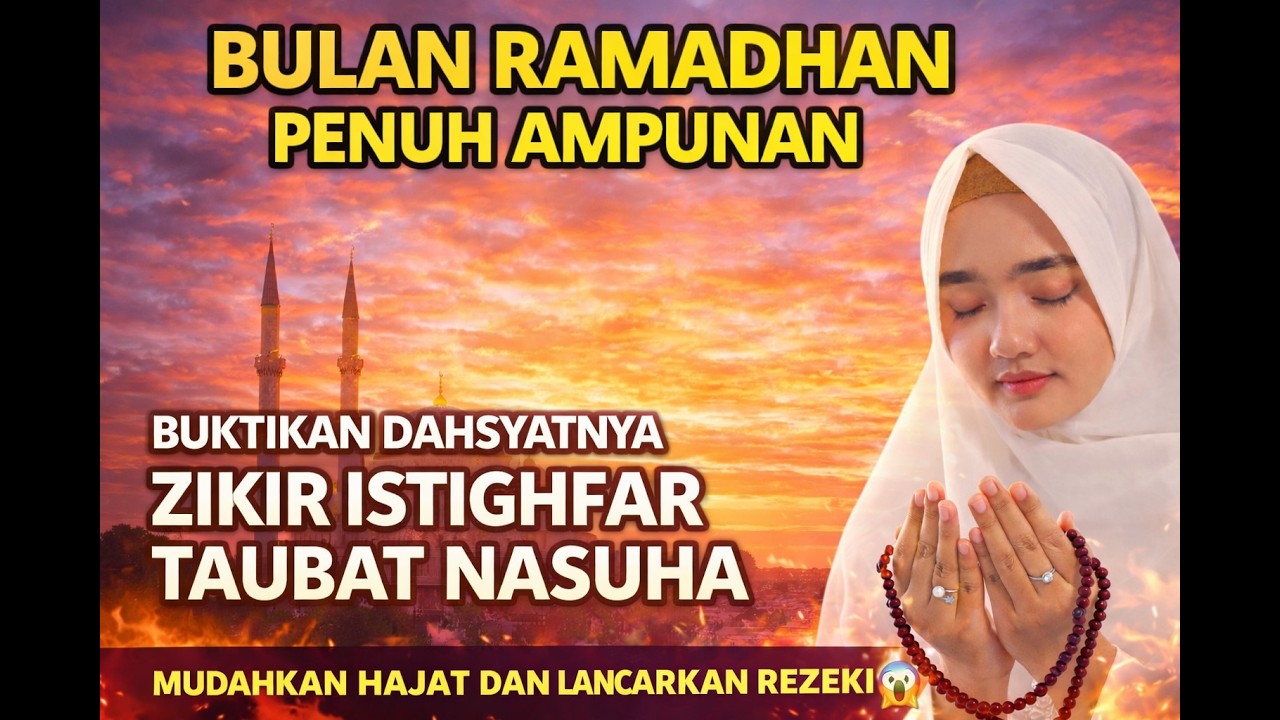 🔴 BULAN RAMADHAN PENUH AMPUNAN - RASAKAN DAHSYATNYA ZIKIR ISTIGHFAR TAUBAT NASUHA - LANCARKAN REZEKI