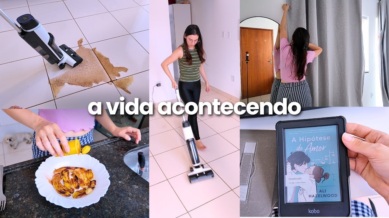 Nosso novo aspirador que aspira e passa pano, não estamos gostando da casa nova e vestido da shein