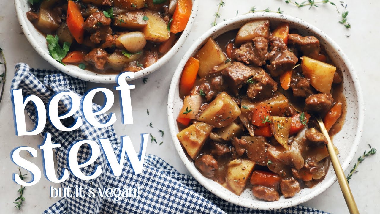 easy dinner idea for people who HATE cooking (vegan crockpot beef stew)