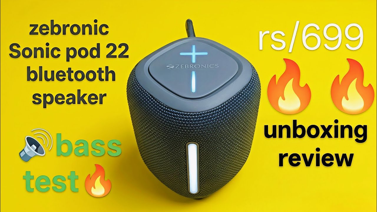 🔥BIGG SOUND 😲 zebronic sonic pod 22 🔊 Review+sound Test #video #zebronics #bluetoothspeaker 