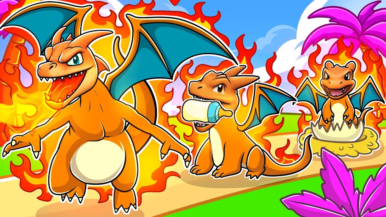 BIRTH To CHARIZARD POKEMON in Roblox Feather Family!