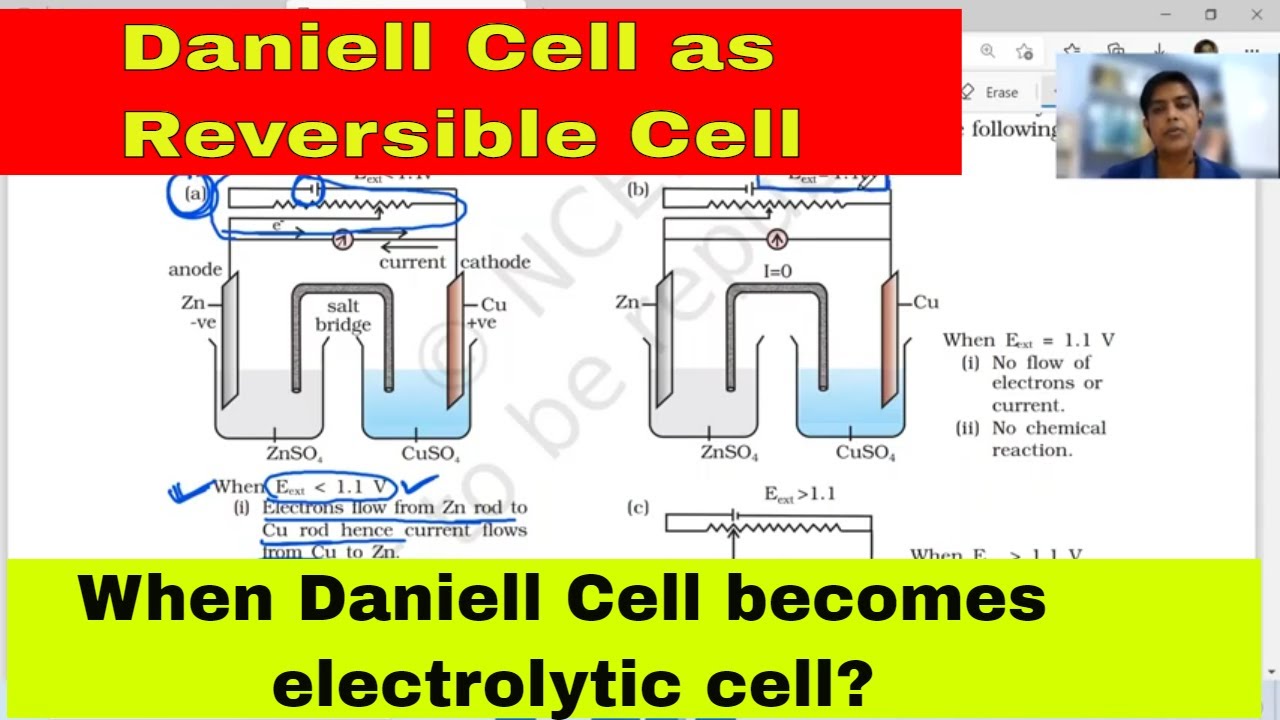 6 Electrochemistry: Daniell Cell as Reversible cell, Effect of External Voltage on Daniell Cell